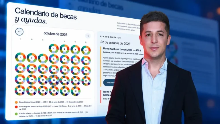 José Alberto Cruz explicando el funcionamiento de su nueva herramienta digital de becas y ayudas.